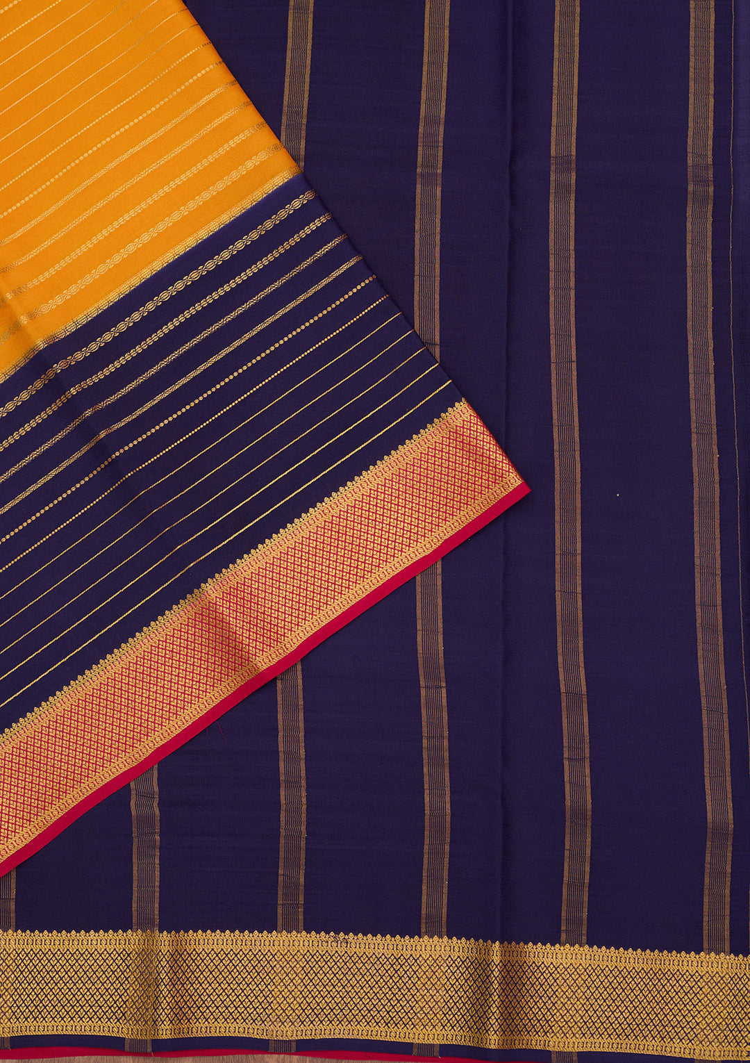 Orange Zariwork Pure Crepe Silk Saree