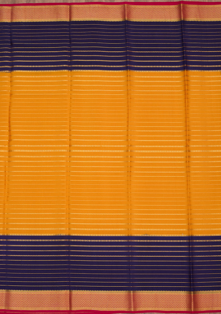 Orange Zariwork Pure Crepe Silk Saree