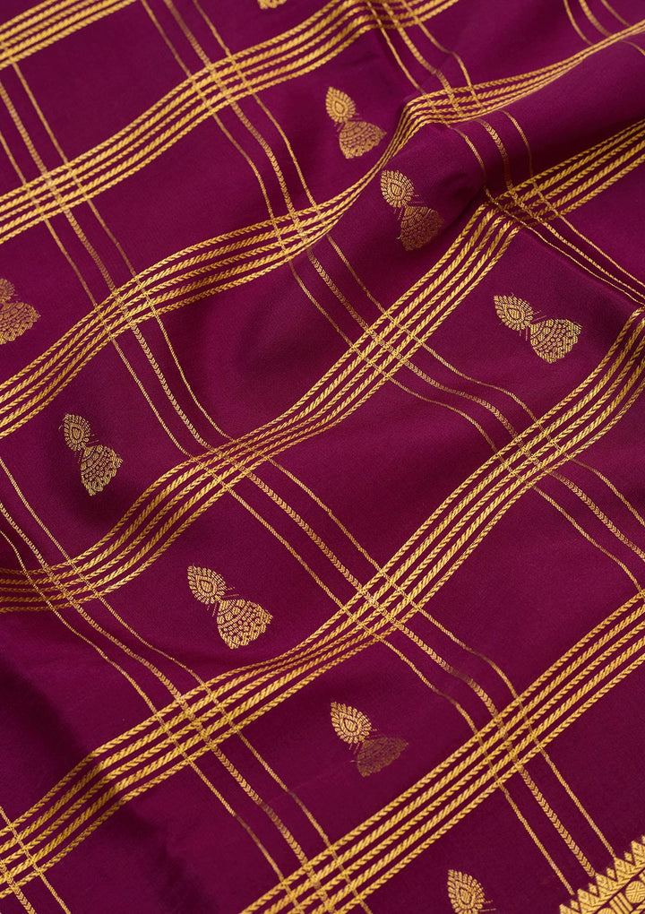 Light Grey Zariwork Pure Crepe Silk Saree
