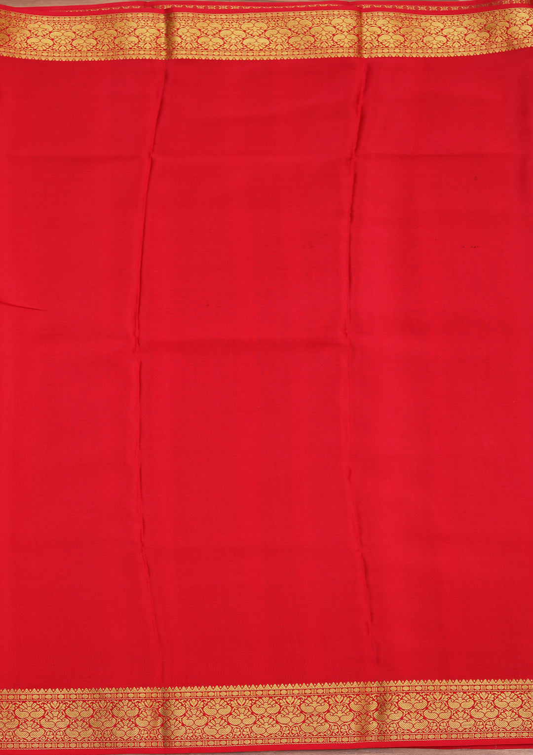 Orange Zariwork Pure Crepe Silk Saree