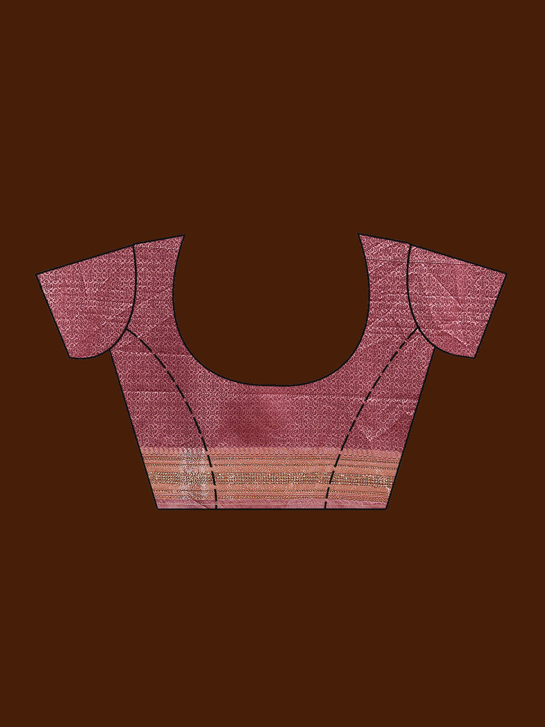 Mauve Stonework (Gold) Silk Saree