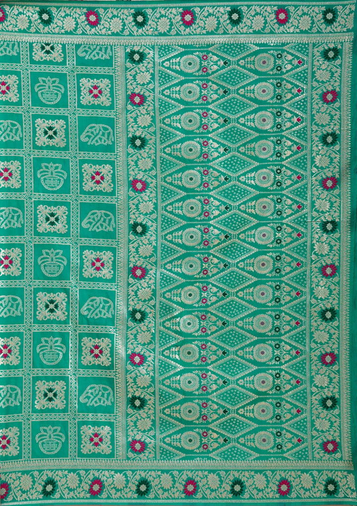 Rama Green Kanjivaram Silk Saree