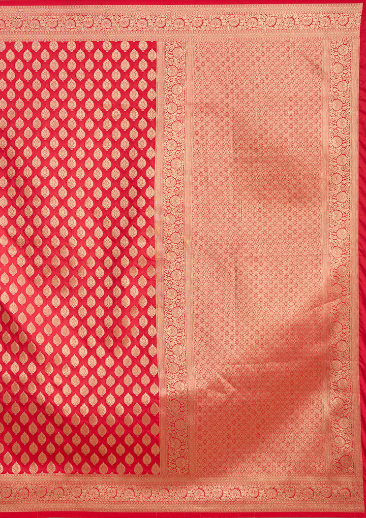 Red Zariwork Art Silk Saree
