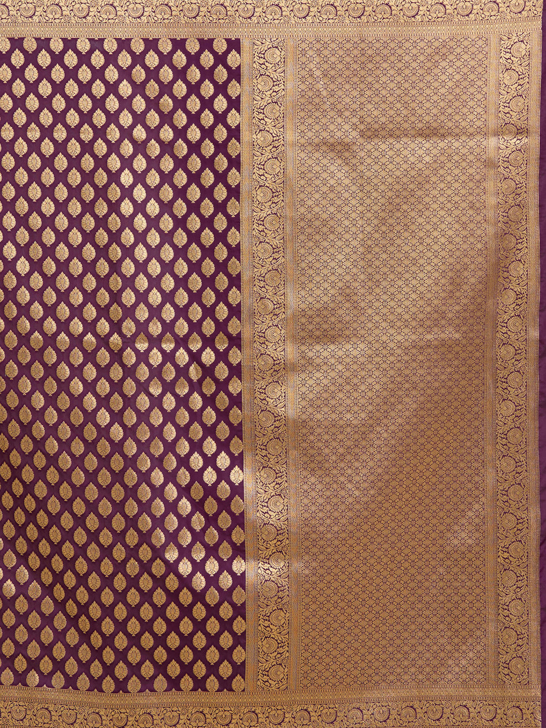 Wine Zariwork Art Silk Saree