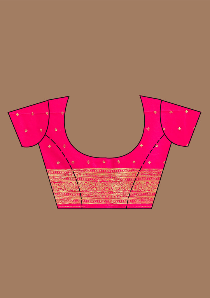 Rani Pink Zariwork Art Silk Saree