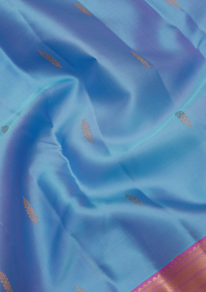 Blue Zariwork Pure Silk Saree