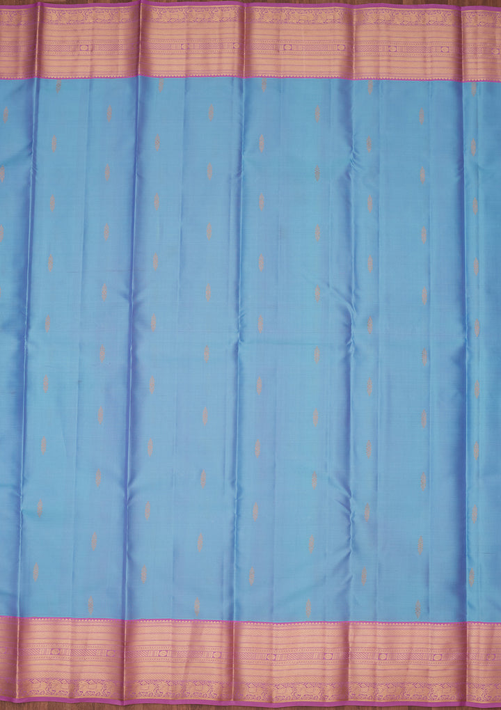 Blue Zariwork Pure Silk Saree