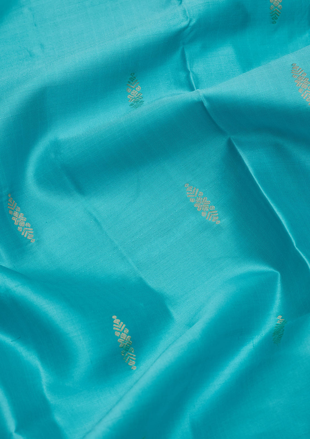 Turquoise Blue Zariwork Pure Silk Saree