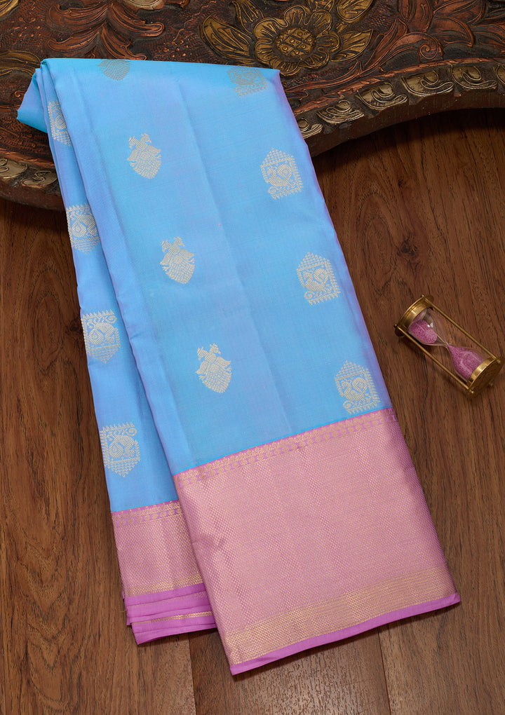 Blue Zariwork Silk Saree
