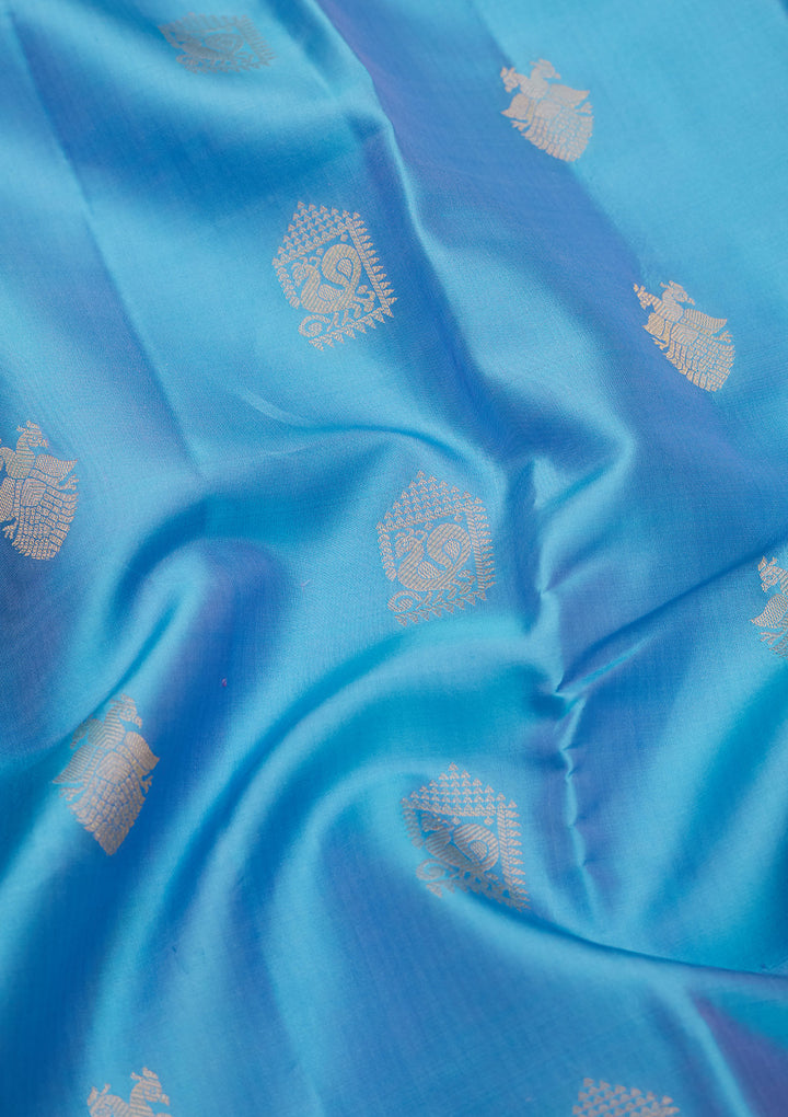Blue Zariwork Silk Saree