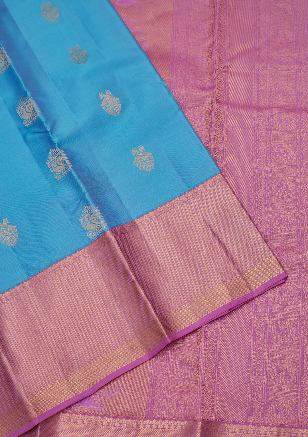 Blue Zariwork Silk Saree