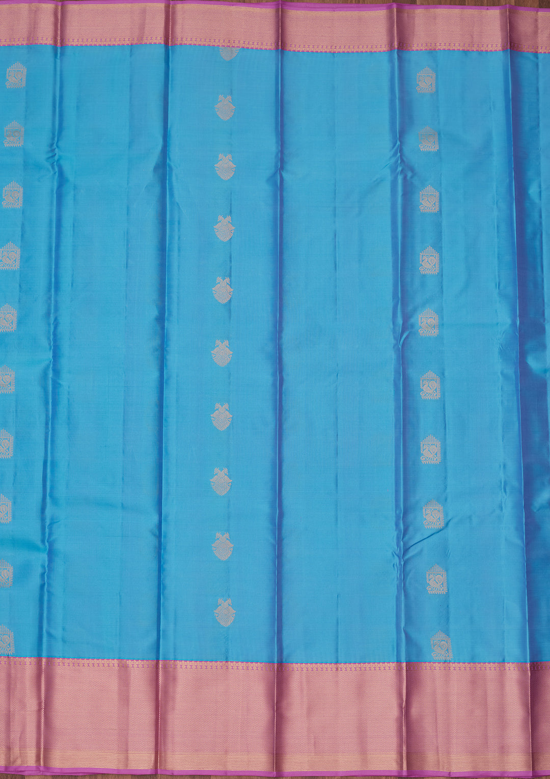 Blue Zariwork Silk Saree