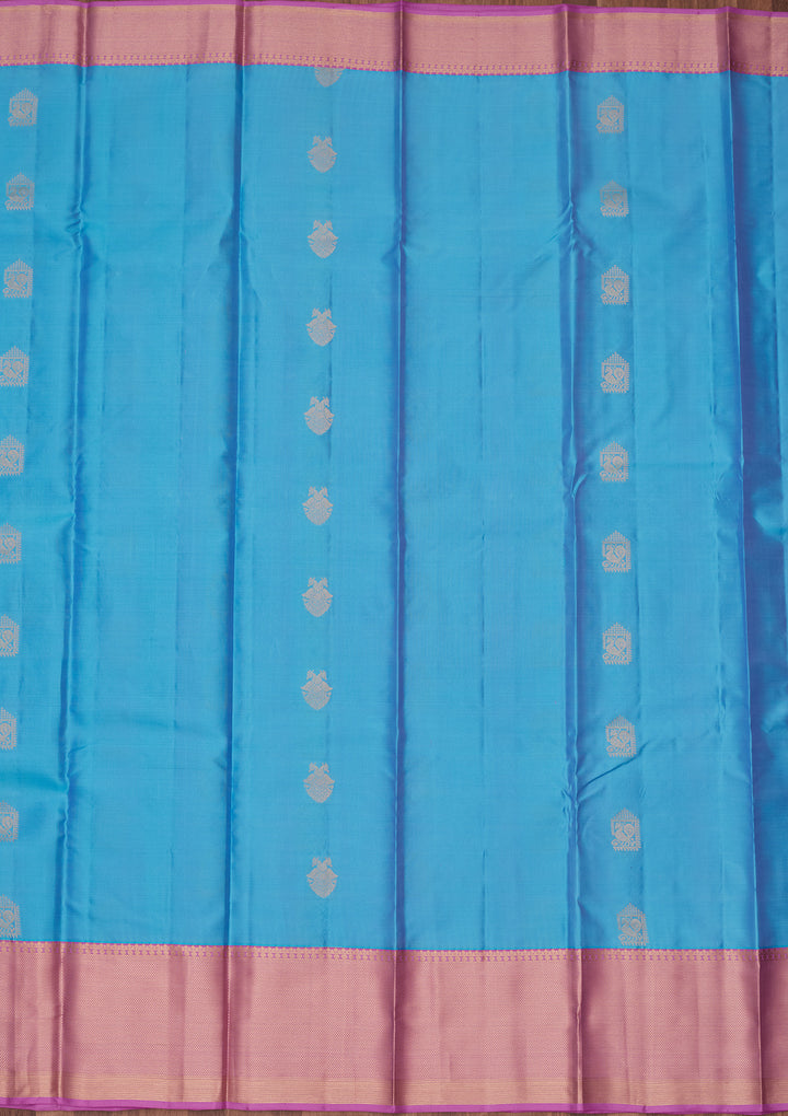 Blue Zariwork Silk Saree