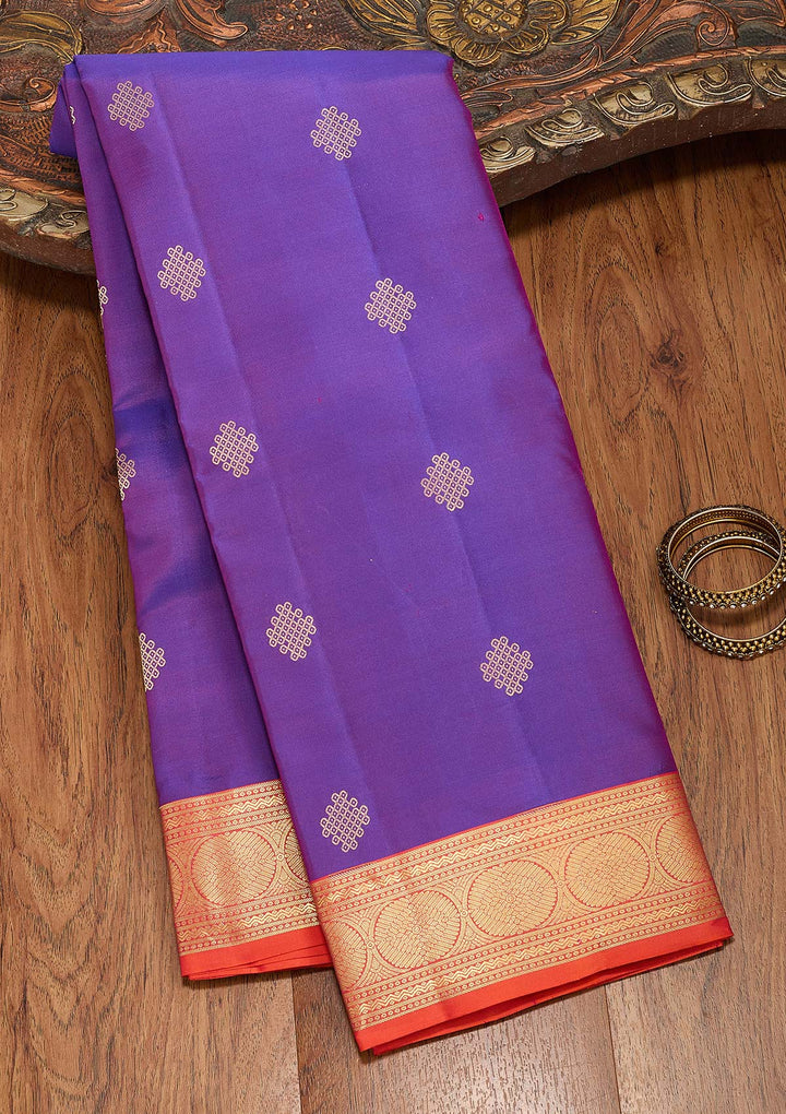 Purple Zariwork Silk Saree