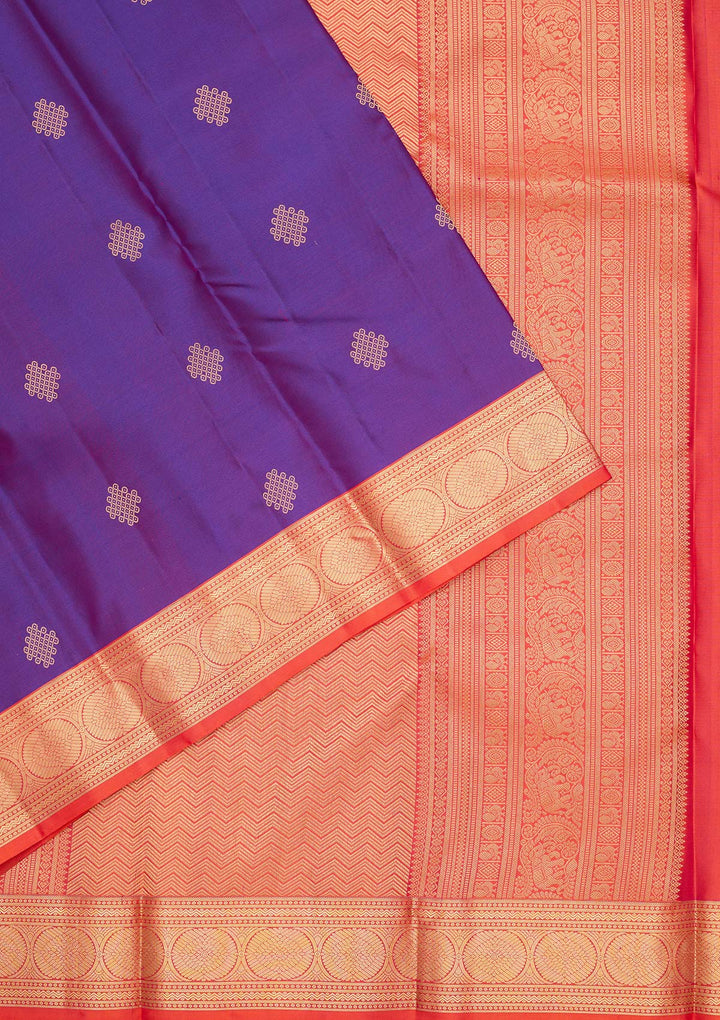 Purple Zariwork Silk Saree