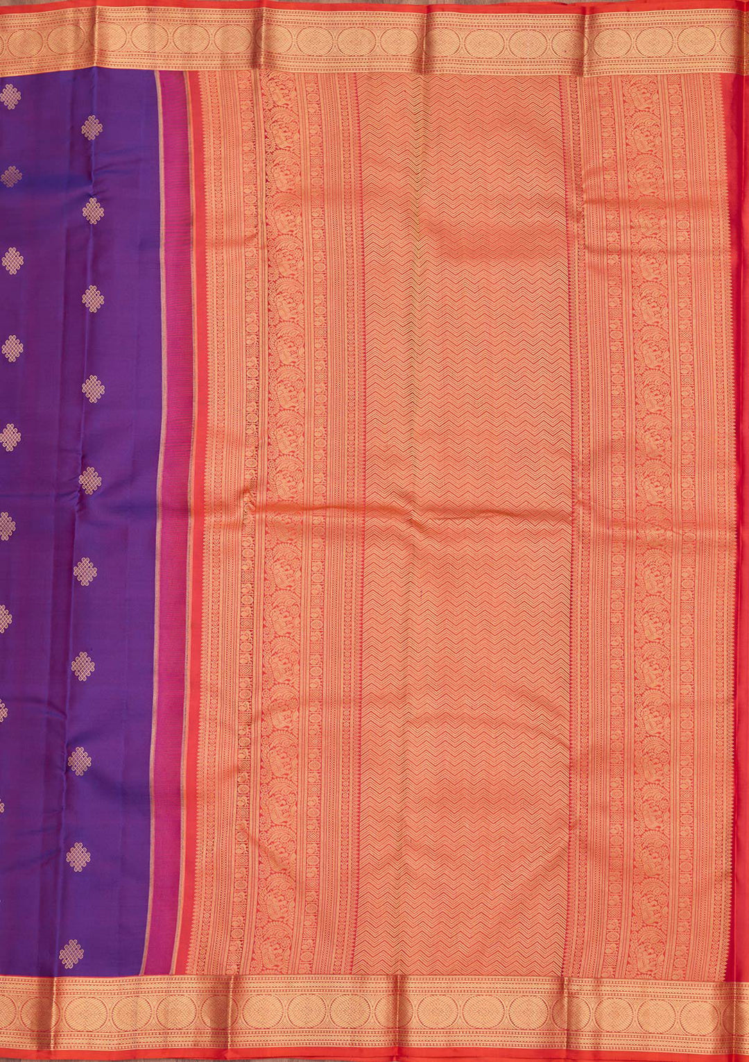 Purple Zariwork Silk Saree