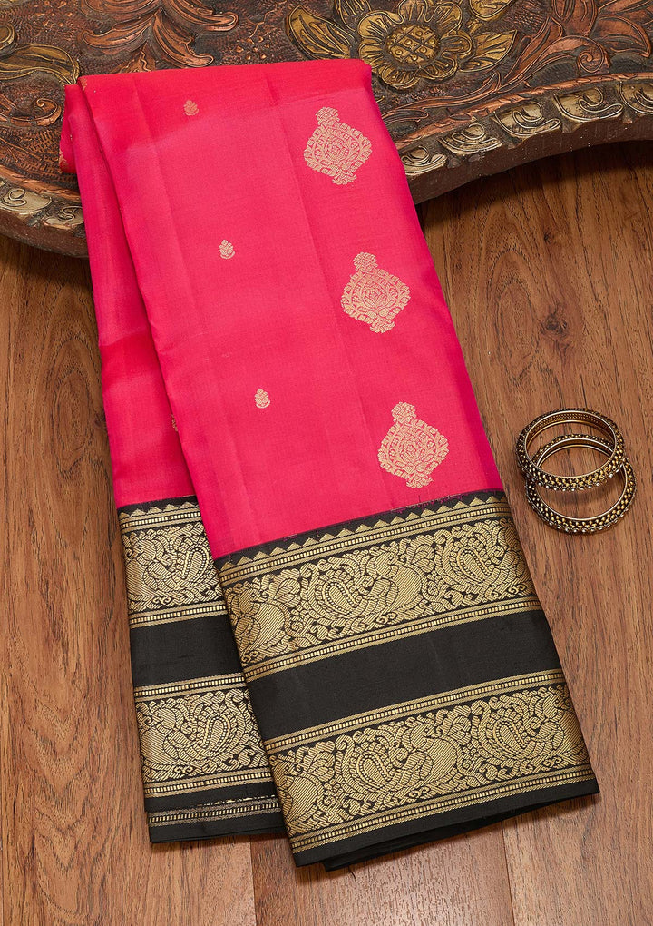 Pink Zariwork Pure Silk Saree