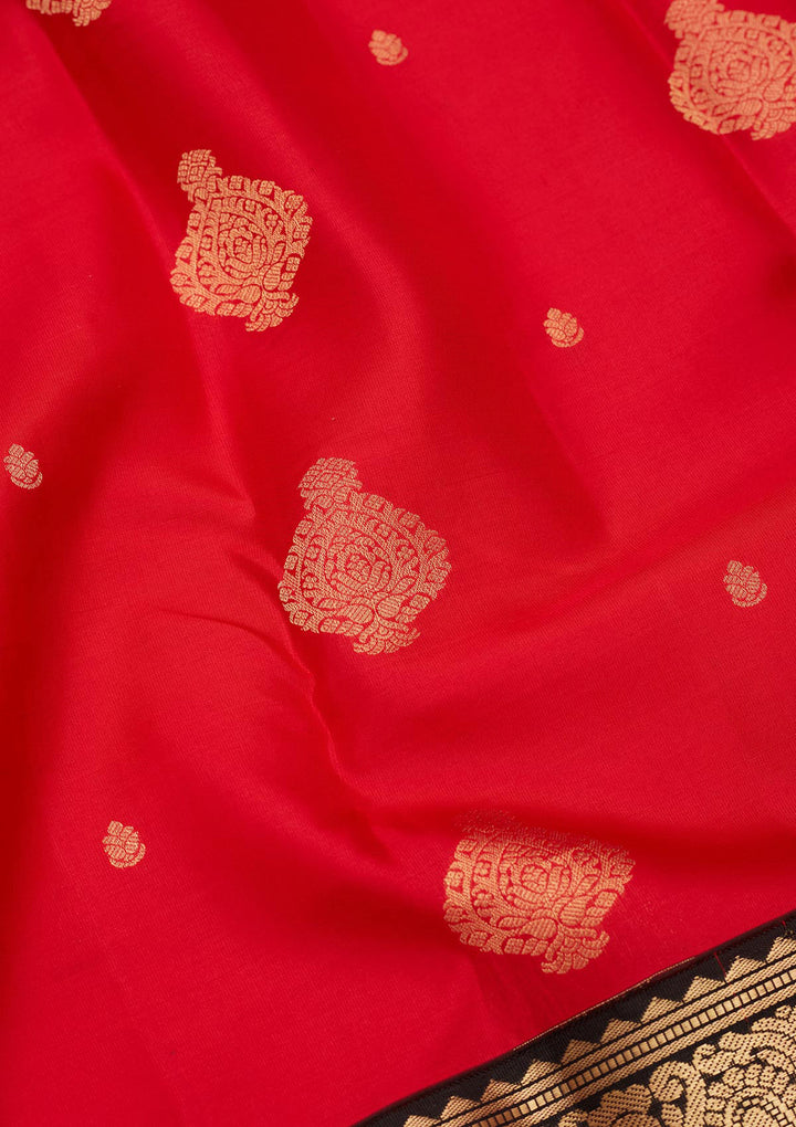 Red Zariwork Pure Silk Saree