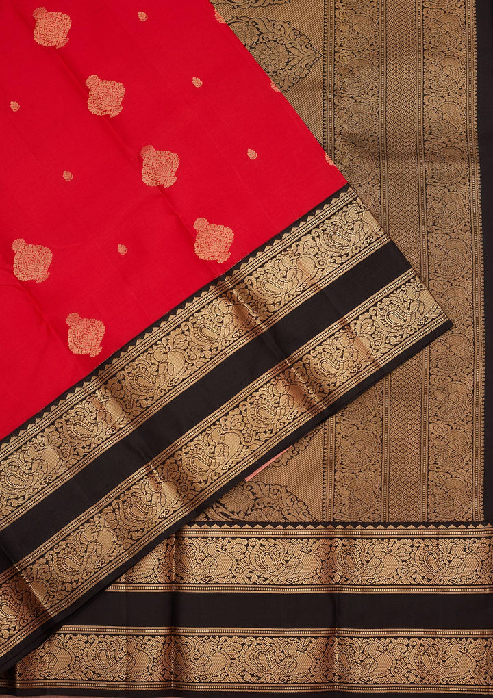 Red Zariwork Pure Silk Saree