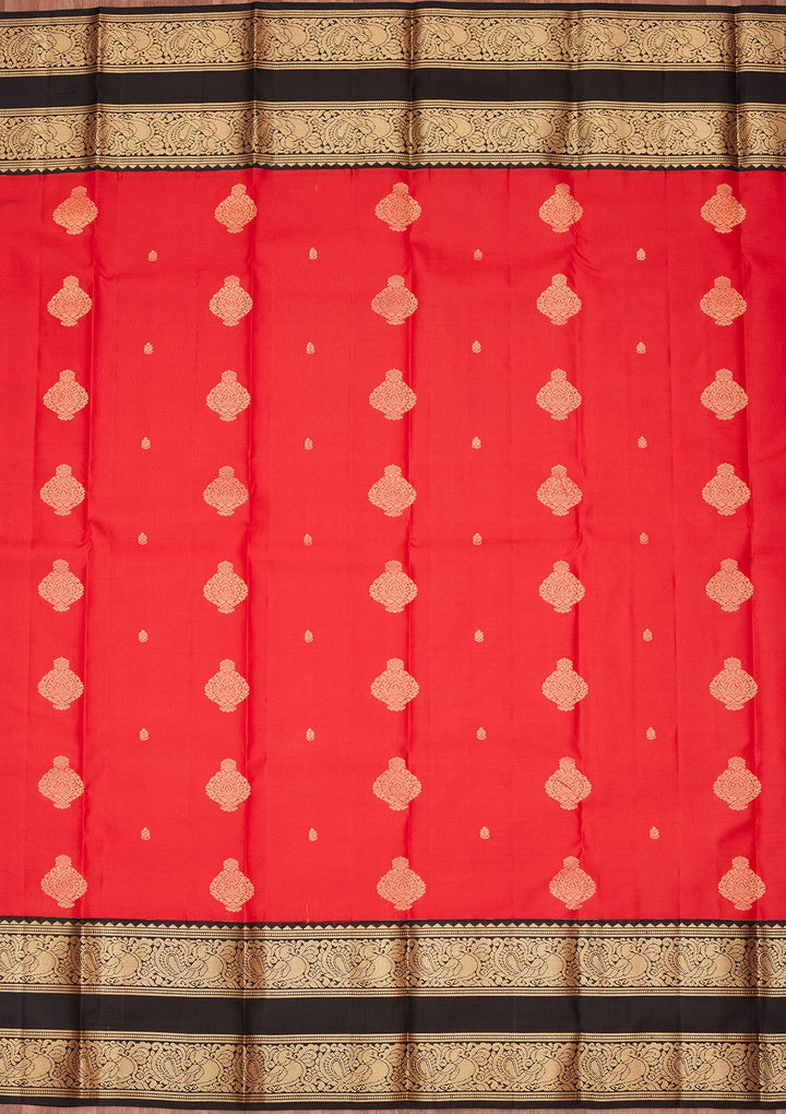 Red Zariwork Pure Silk Saree