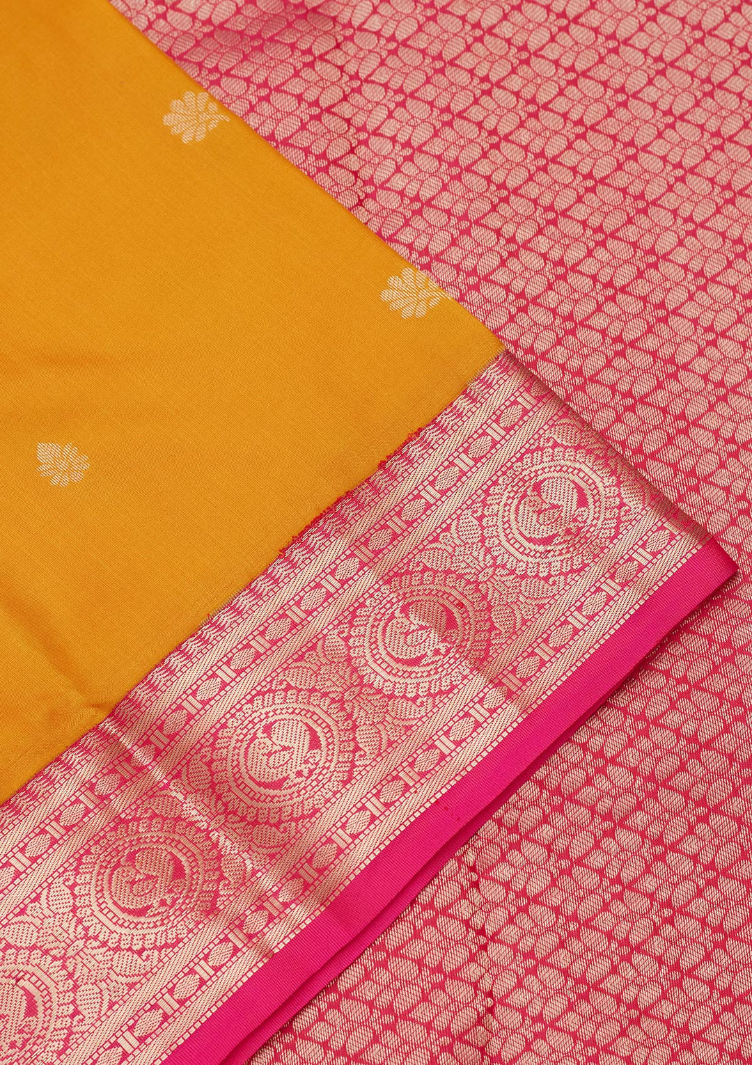 Mustard Zariwork Pure Silk Saree