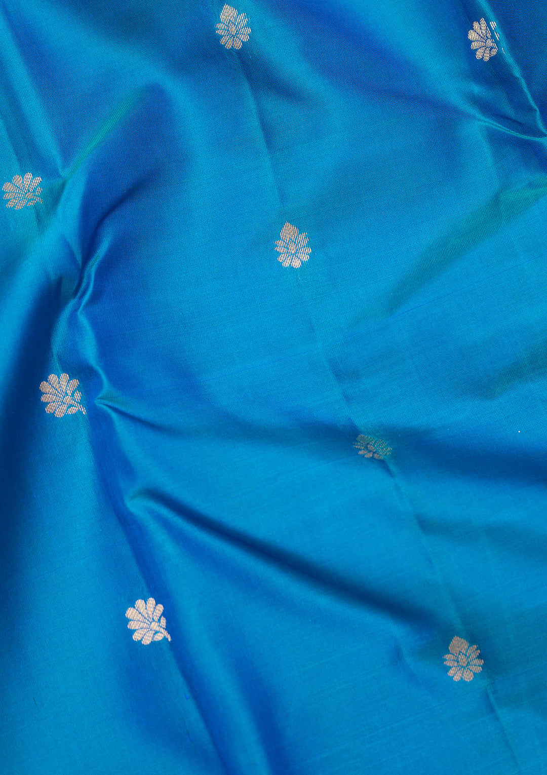 Turquoise Blue Zariwork Pure Silk Saree