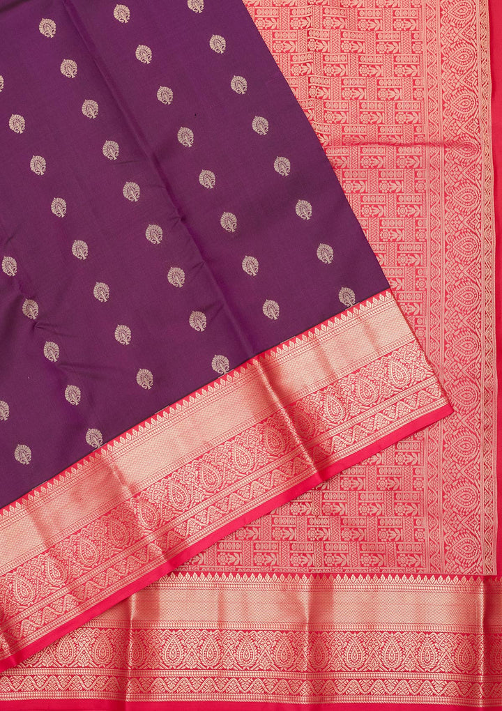 Purple Zariwork Pure Silk Saree