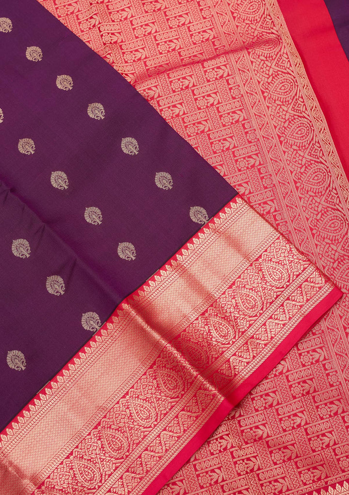Purple Zariwork Pure Silk Saree