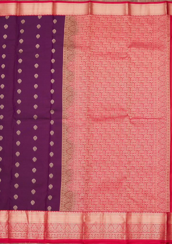 Purple Zariwork Pure Silk Saree