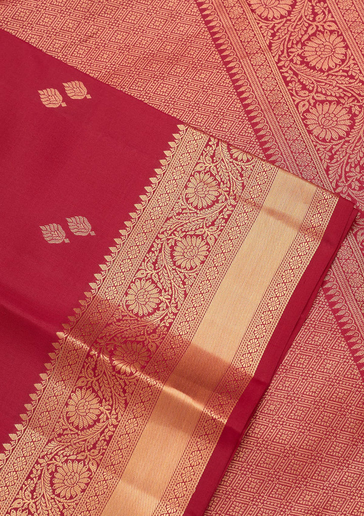 Rani Pink Zariwork Pure Silk Saree