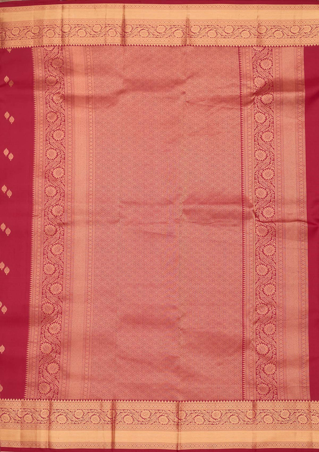 Rani Pink Zariwork Pure Silk Saree