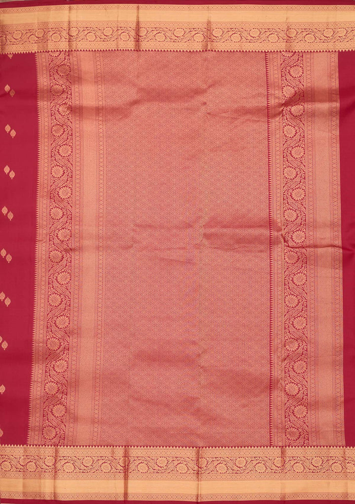 Rani Pink Zariwork Pure Silk Saree