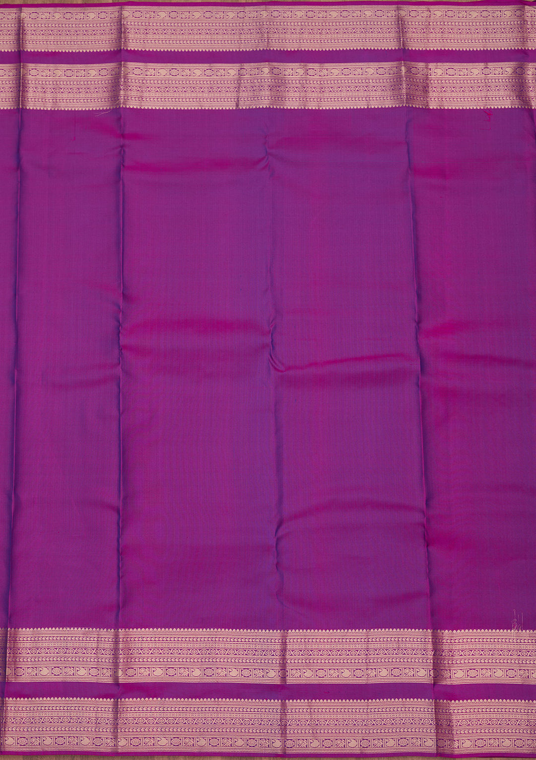 Peacock Blue Zariwork Pure Silk Saree