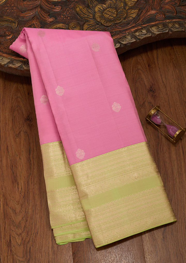 Pink Zariwork Pure Silk Saree