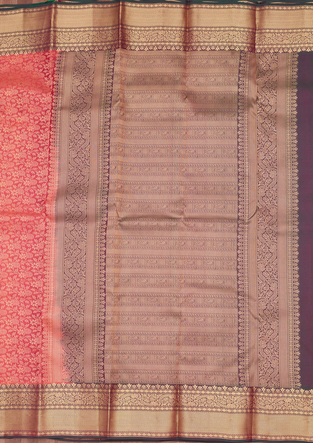 Onion Pink Zariwork Pure Silk Saree