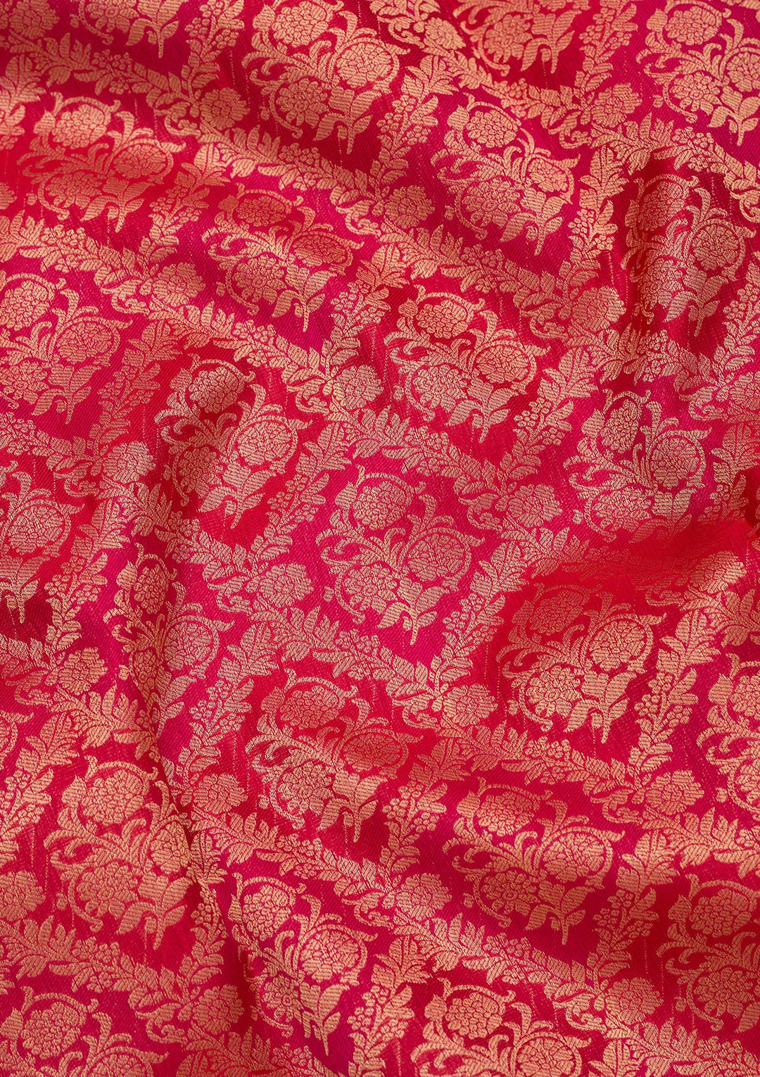 Rani Pink Zariwork Pure Silk Saree