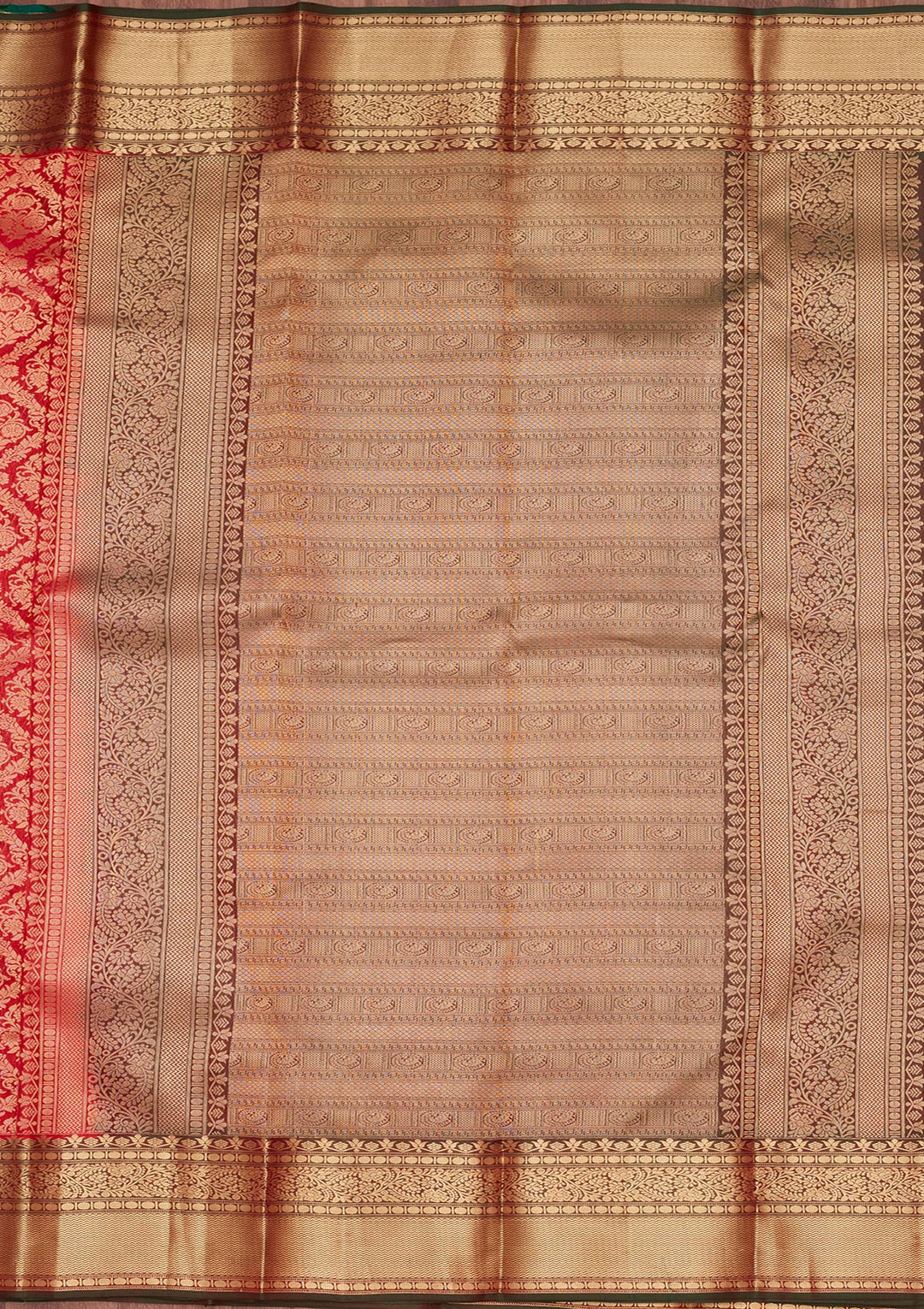 Red Zariwork Pure Silk Saree