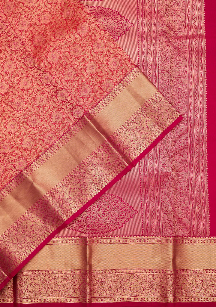 Pink Zariwork Pure Silk Saree