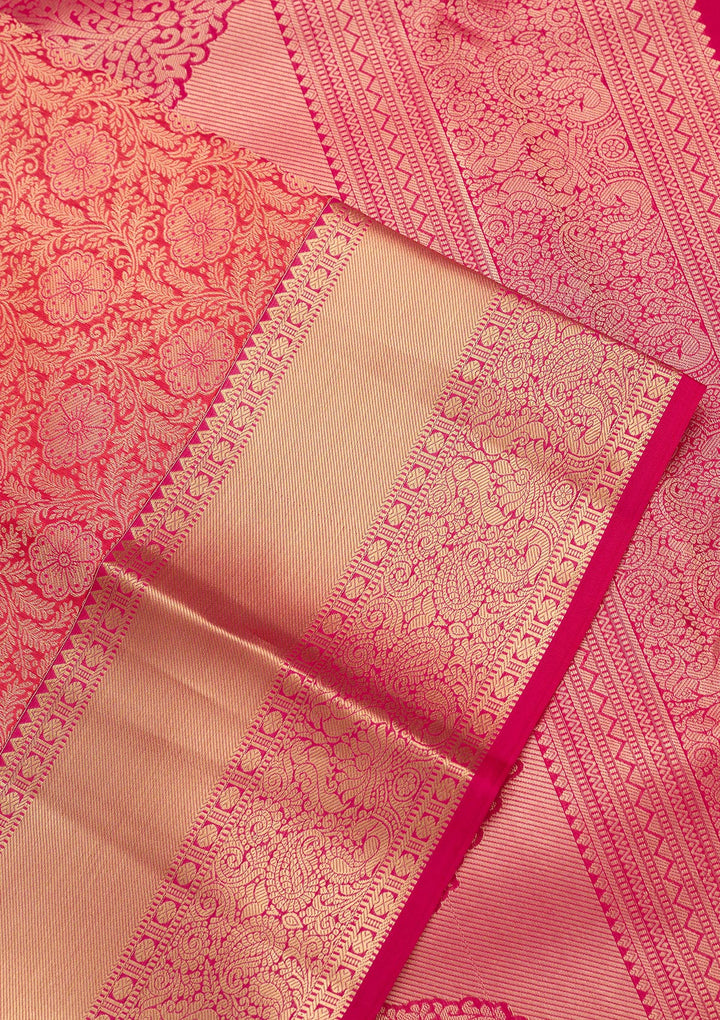Pink Zariwork Pure Silk Saree