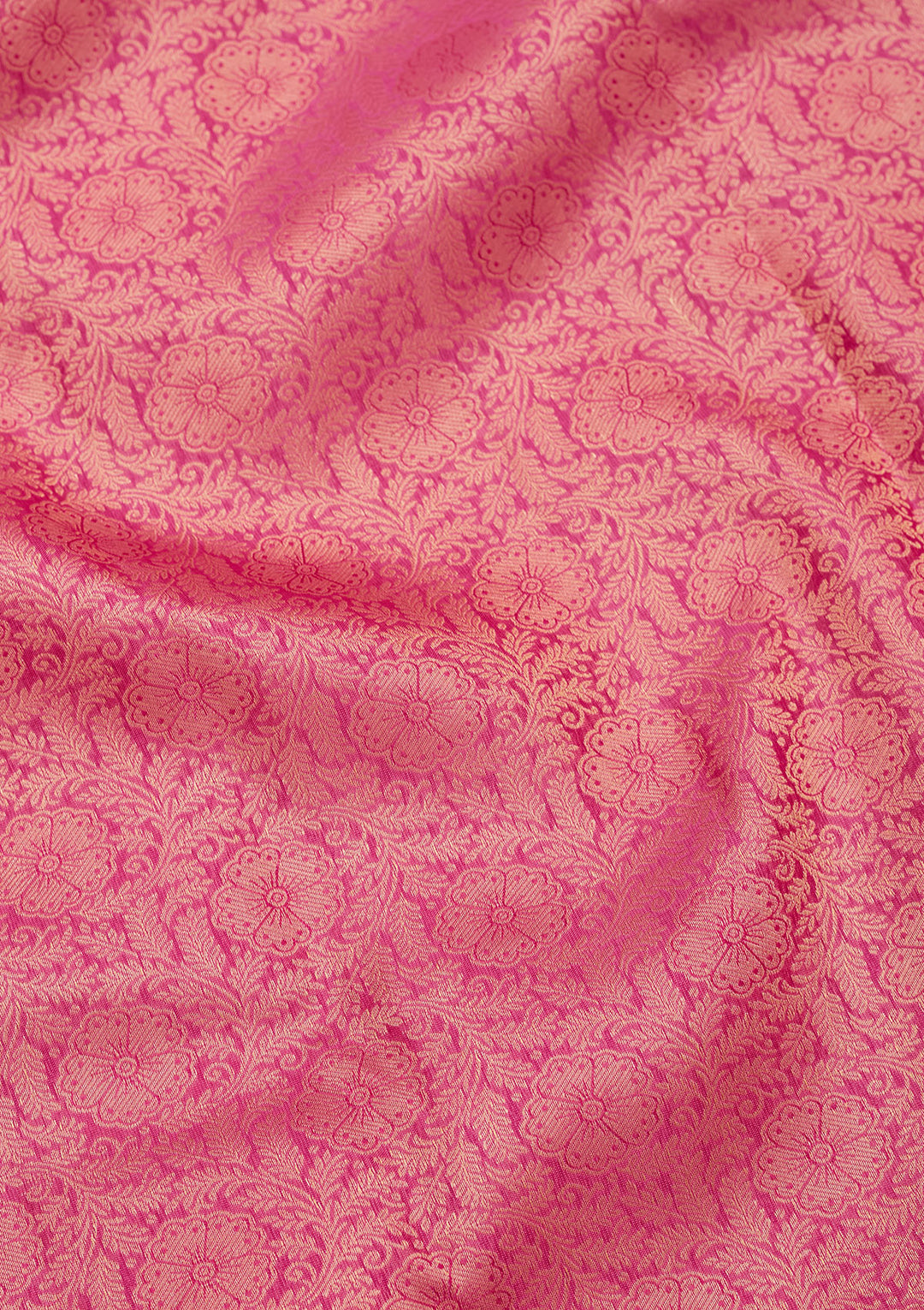 Rani Pink Zariwork Pure Silk Saree