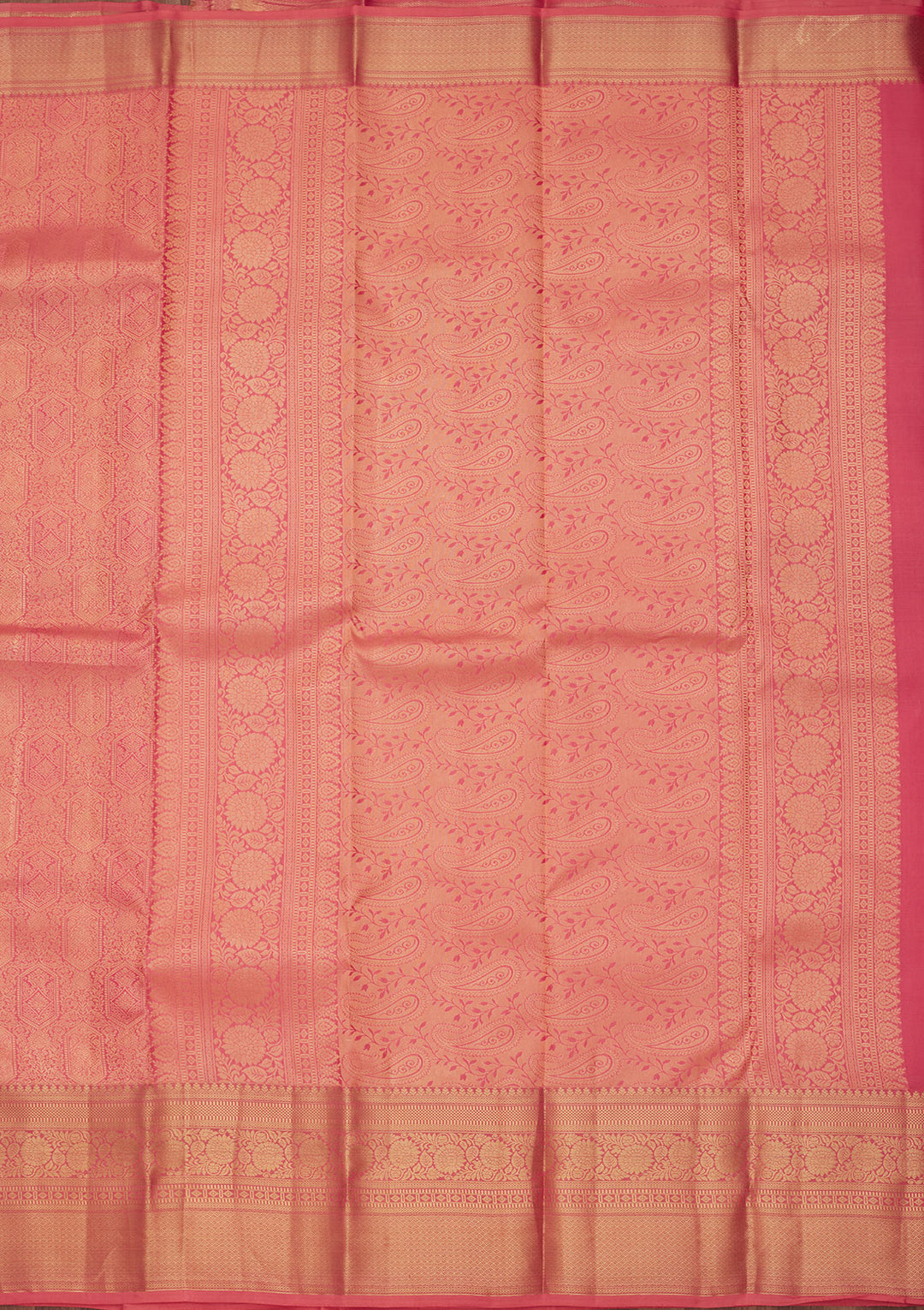 Onion Pink Zariwork Pure Silk Saree