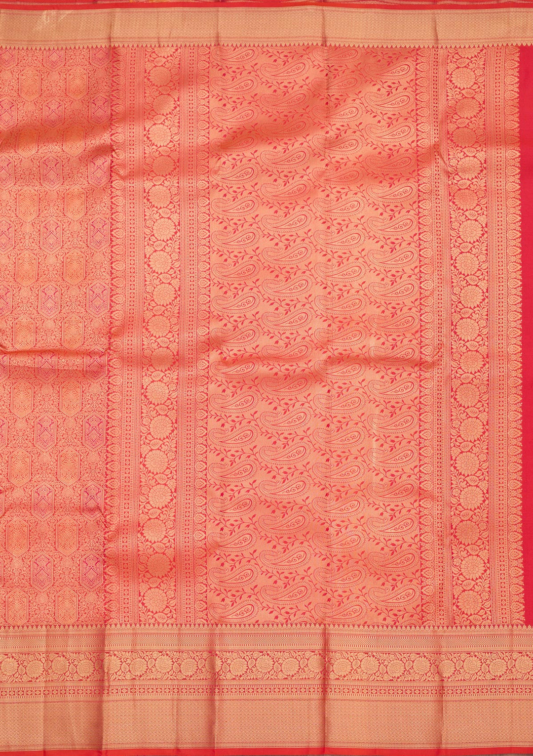 Orange Zariwork Pure Silk Saree