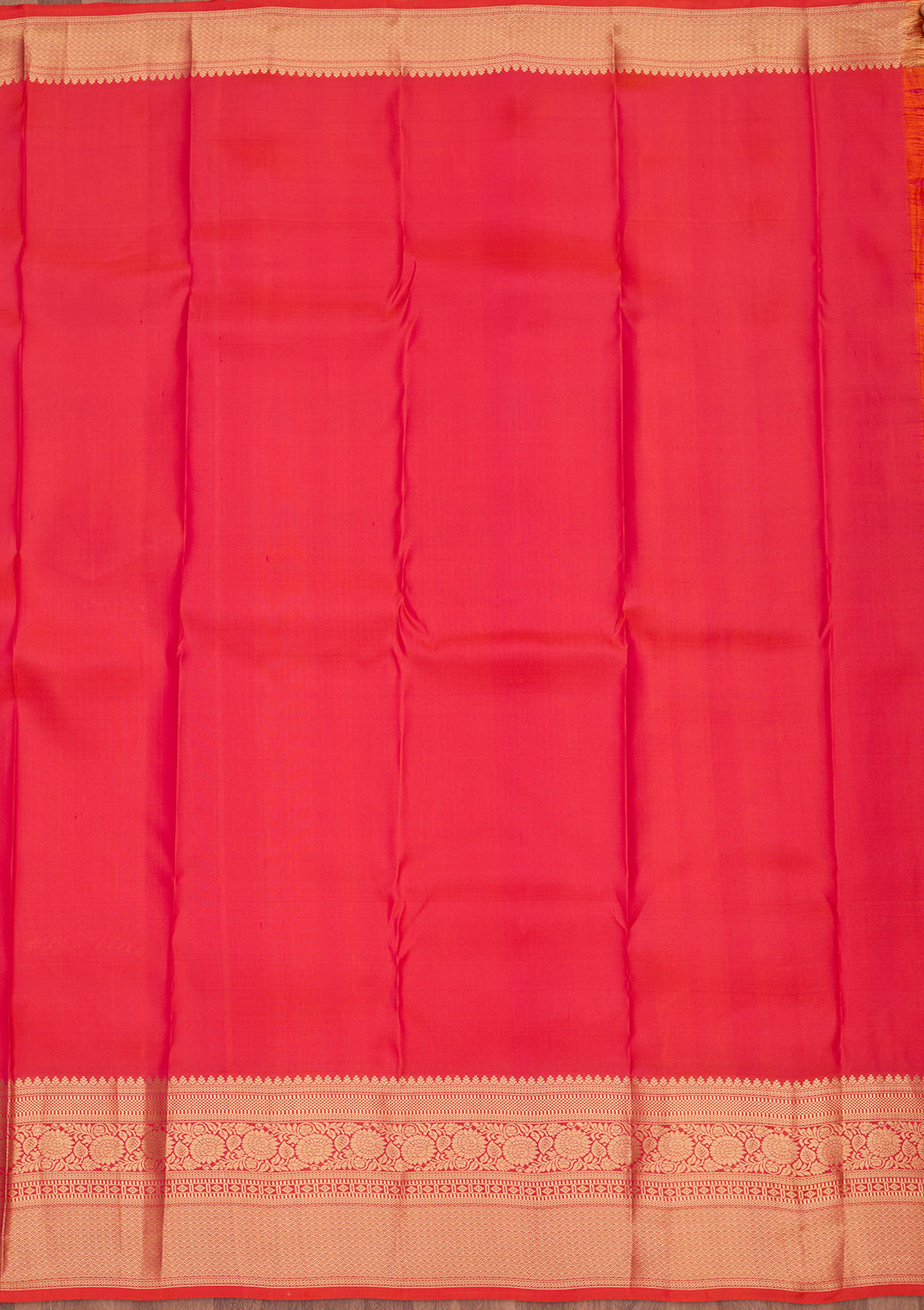 Orange Zariwork Pure Silk Saree