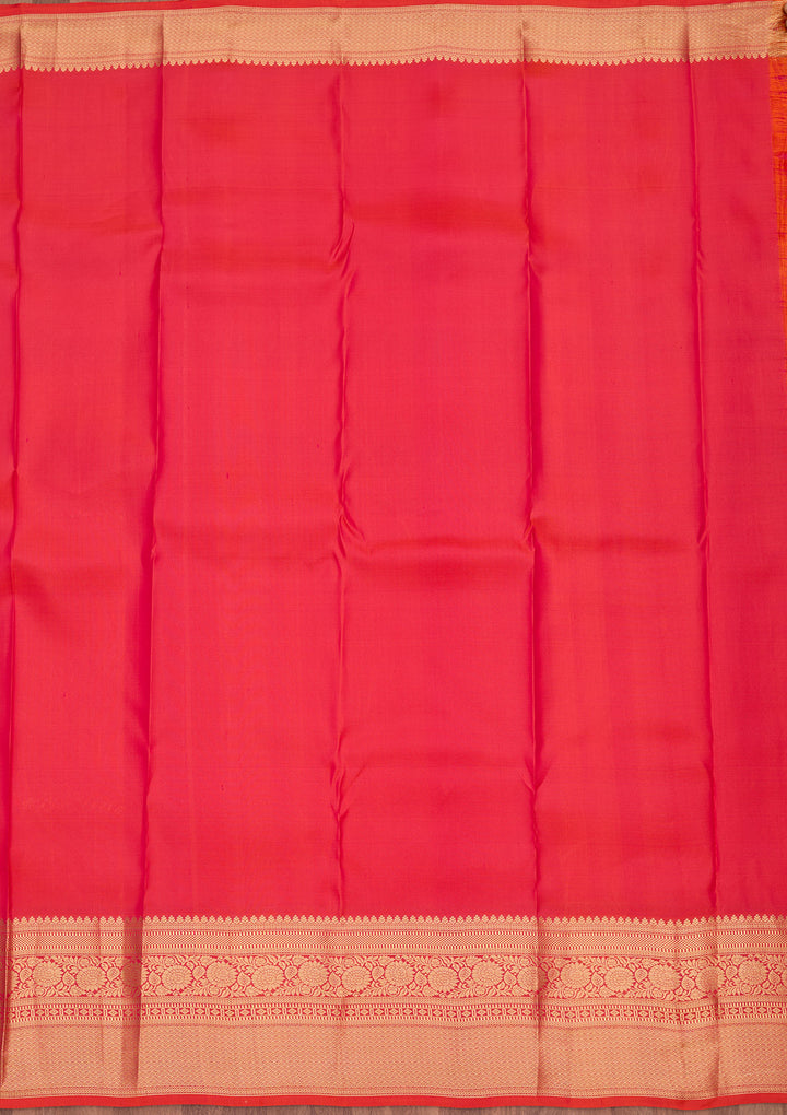 Orange Zariwork Pure Silk Saree