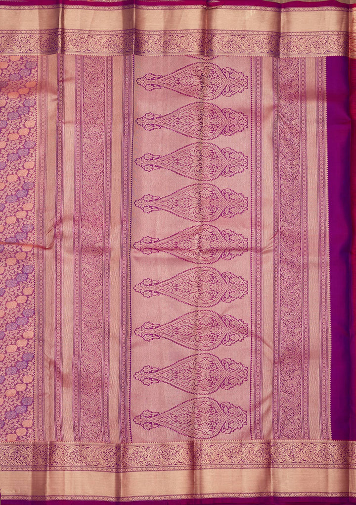 Onion Pink Zariwork Pure Silk Saree