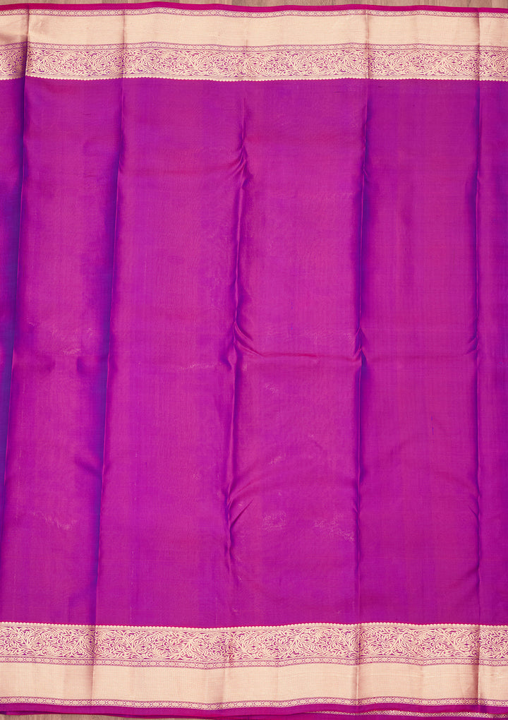 Onion Pink Zariwork Pure Silk Saree