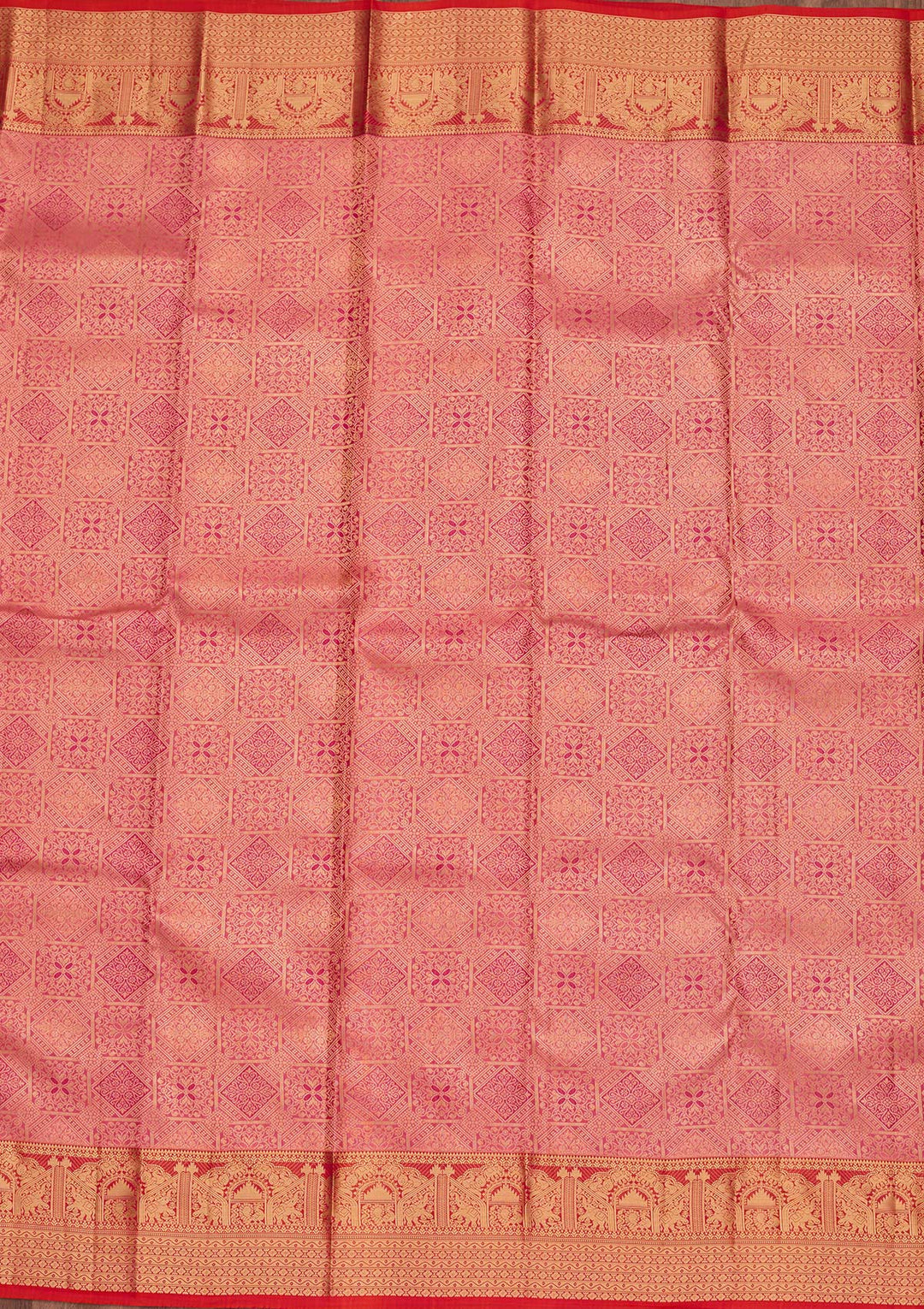 Onion Pink Zariwork Pure Silk Saree