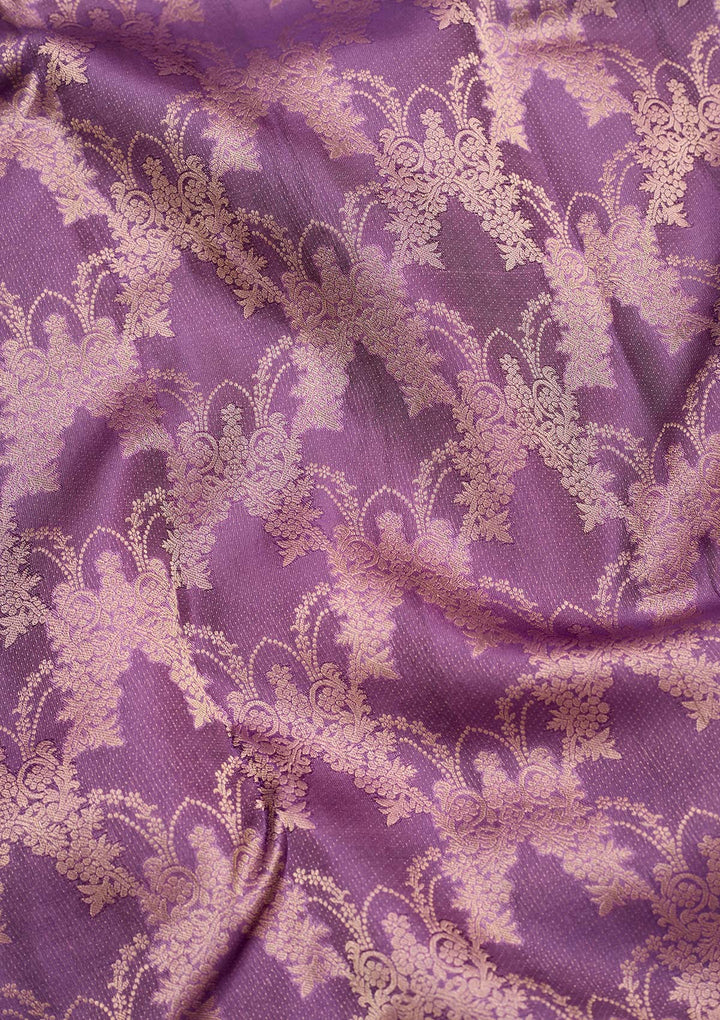 Lavender Zariwork Pure Silk Saree