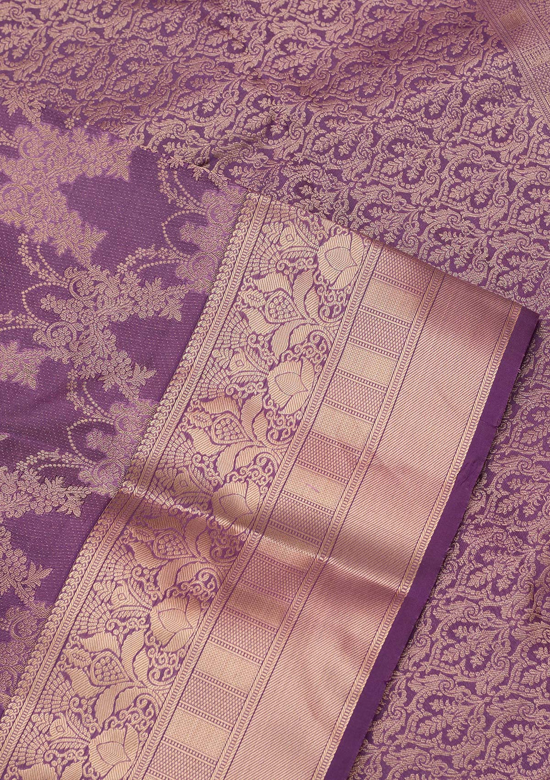 Lavender Zariwork Pure Silk Saree