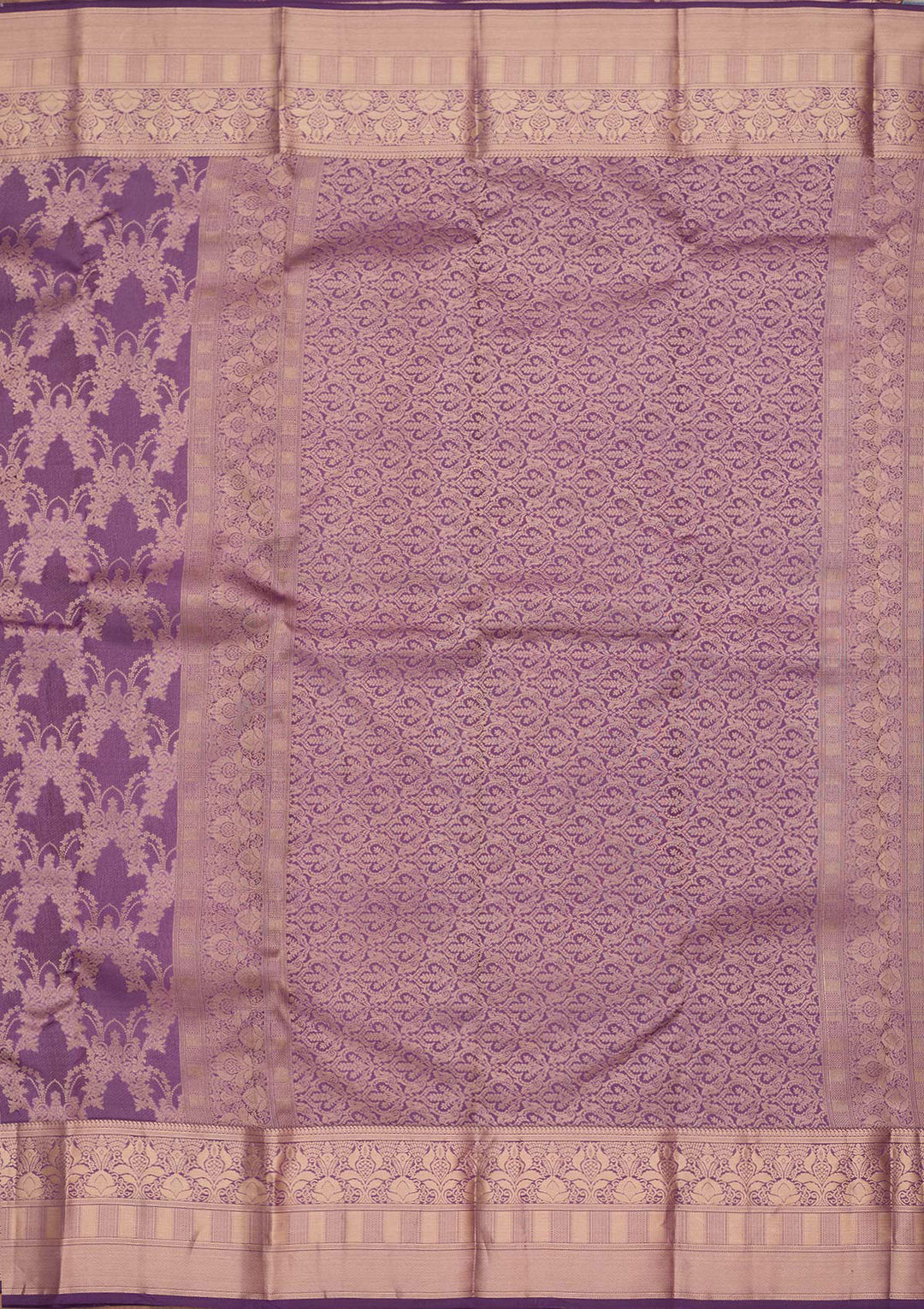 Lavender Zariwork Pure Silk Saree